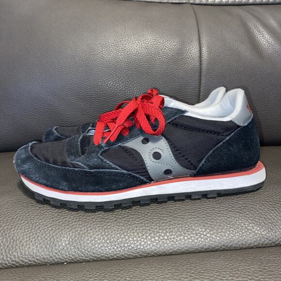 Vintage Woman’s 6.5 Saucony Jazz Original Black Running Walking Shoes Sneakers - Picture 1 of 10